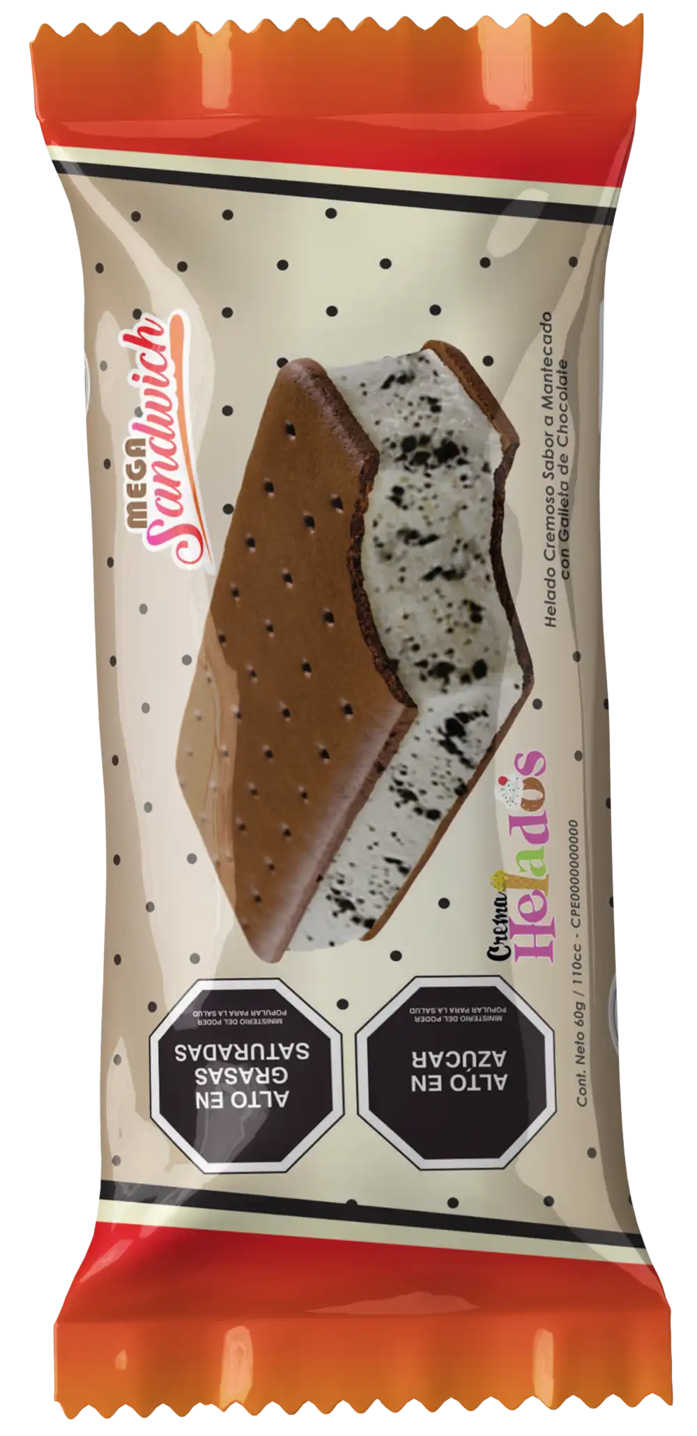 Crema Helados Mega Sandwich Clásico